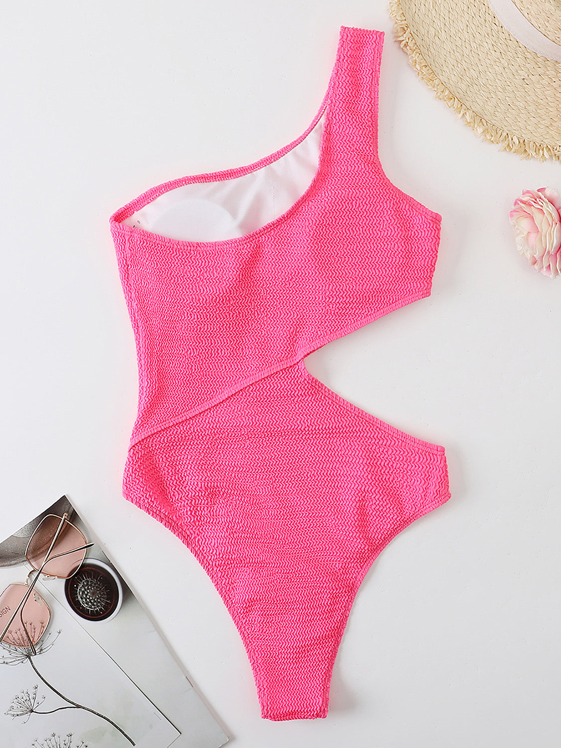 Cutout One Shoulder One-Piece Swimwear - Lindsay's Shop