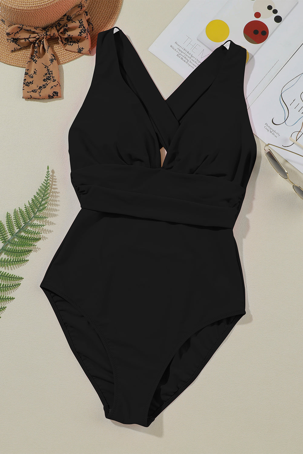 Crisscross Wide Strap One-Piece Swimwear - Lindsay's Shop