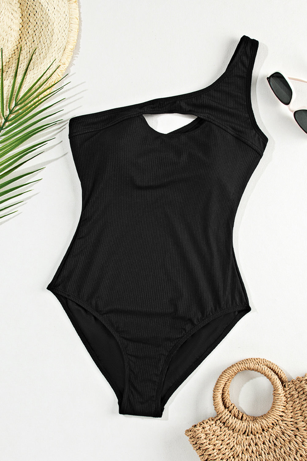 Cutout One Shoulder Sleeveless One-Piece Swimwear - Lindsay's Shop