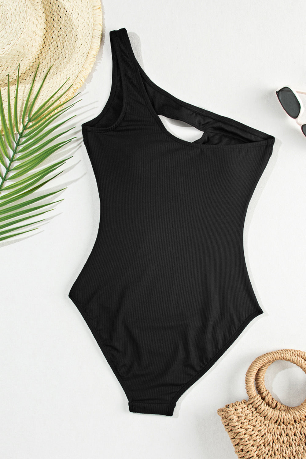 Cutout One Shoulder Sleeveless One-Piece Swimwear - Lindsay's Shop