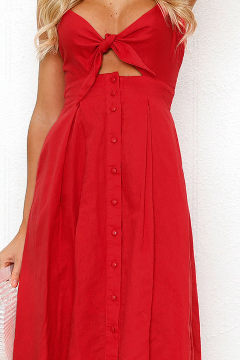 Cutout Smocked Sweetheart Neck Cami Dress - Lindsay's Shop