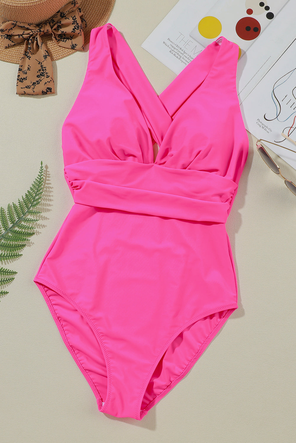 Crisscross Wide Strap One-Piece Swimwear - Lindsay's Shop