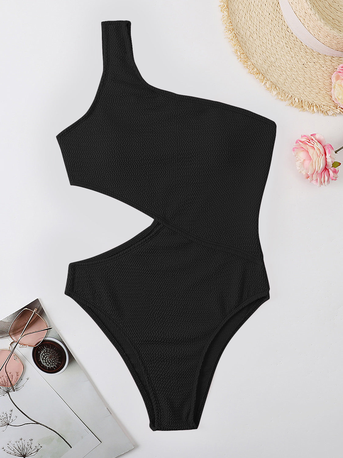 Cutout One Shoulder One-Piece Swimwear - Lindsay's Shop