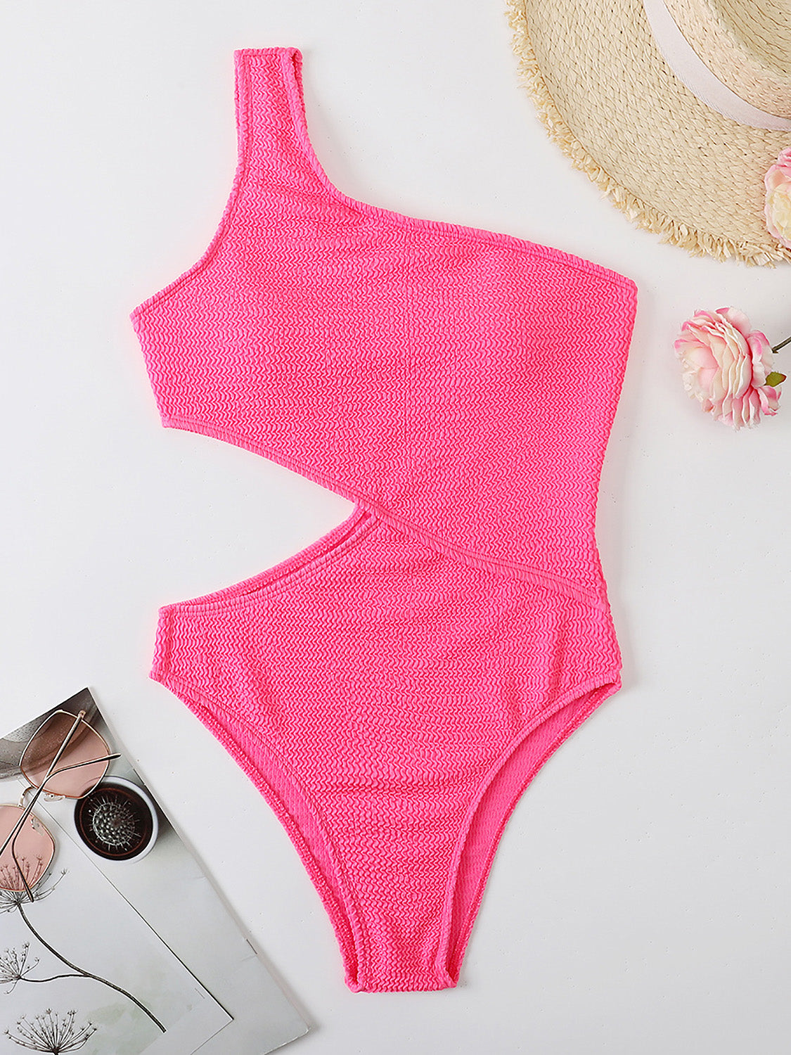 Cutout One Shoulder One-Piece Swimwear - Lindsay's Shop